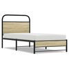 vidaXL Posteľn&yacute; r&aacute;m bez matraca 75x190 cm dub sonoma kompozitn&eacute; drevo