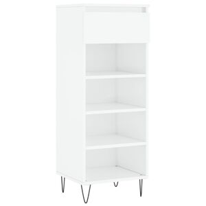 vidaXL Botn&iacute;k leskl&yacute; biely 40x36x105 cm spracovan&eacute; drevo