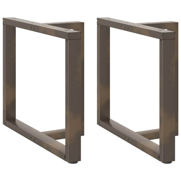 vidaXL Nohy k jedálenskému stolu v tvare T, 2 ks, čierne, 100x35x(72-73) cm, oceľ