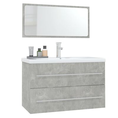 vidaXL 3-dielna súprava kúpeľňového nábytku betónovo-sivá