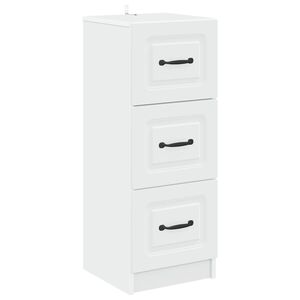 vidaXL Z&aacute;suvkov&yacute; kabinet Biela 33 x 34,5 x 87 cm Kompozitn&eacute; drevo