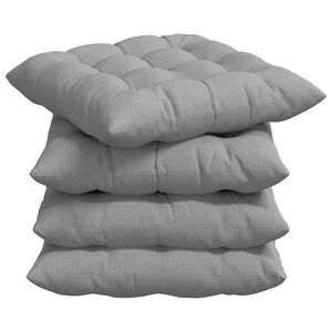 vidaXL Vank&uacute;&scaron;e na sedenie 4 pcs Obl&aacute; &scaron;ed&aacute; 40 x 40 x 6 cm l&aacute;tka