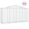 vidaXL Obl&uacute;kov&eacute; gabi&oacute;nov&eacute; ko&scaron;e 14 ks 200x50x100/120cm pozinkov. železo