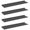 vidaXL Z&aacute;vesn&aacute; polica 4 ks Čierny 80 x 18 x 2,5 cm Oceľ
