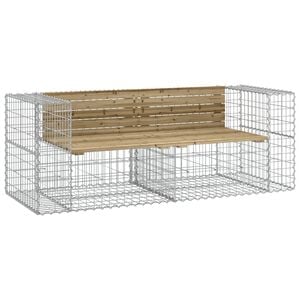 vidaXL Z&aacute;hradn&aacute; lavica gabi&oacute;nov&yacute; dizajn 184x71x65,5 impregn. borovica