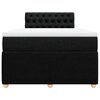 vidaXL Boxspring posteľ s matracom čierny 120x200 cm l&aacute;tka