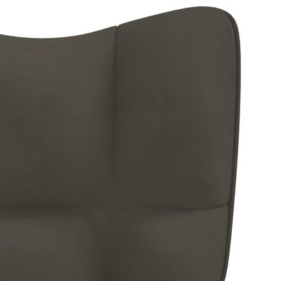 vidaXL Relaxačné kreslo s podnožkou, tmavosivé, zamatové