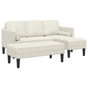 vidaXL Sada pohoviek s vank&uacute;&scaron;om 2 pcs Kr&eacute;mov&aacute; Polyester