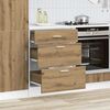 vidaXL Kuchynská spodná skrinka “Lyon”, dub artisan, kompozitné drevo