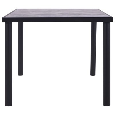 vidaXL Jedálenský stôl, čierna a betónovo sivá 200x100x75 cm, MDF