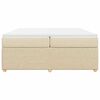 vidaXL Boxspring posteľ s matracom kr&eacute;mov&aacute; 200x200 cm l&aacute;tka