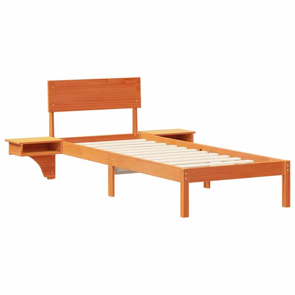 vidaXL Rám postele Včelí hnedý 75 x 190 cm Masívne borovicové drevo