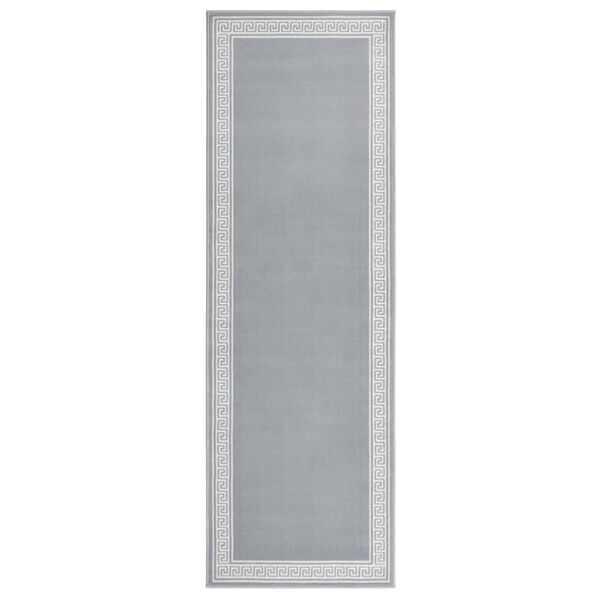vidaXL Koberec beh&uacute;ň BCF siv&yacute; s mot&iacute;vom 80x250 cm