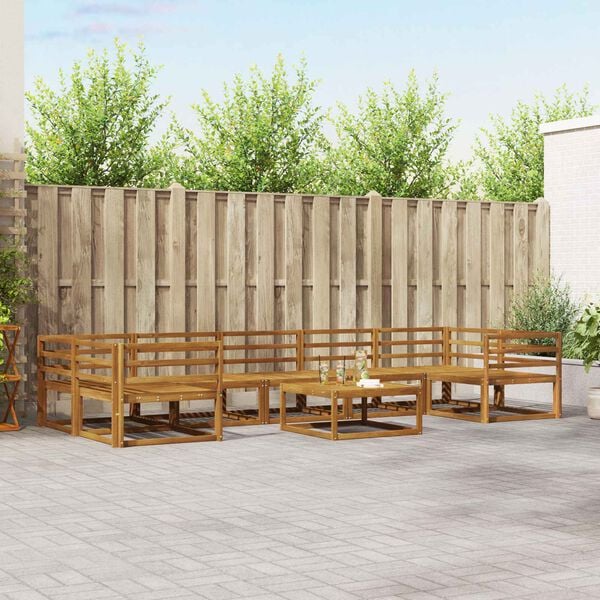 vidaXL Z&aacute;hradn&aacute; s&uacute;prava gaučov 8 pcs Pr&iacute;rodn&aacute; Pevn&eacute; ak&aacute;ciov&eacute; drevo