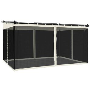 vidaXL Alt&aacute;nok so sieťov&yacute;mi stenami kr&eacute;mov&yacute; 4x3 m oceľ