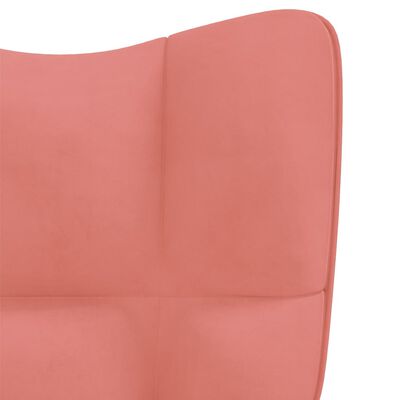 vidaXL Relaxačné kreslo ružové zamat