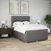 vidaXL Posteľn&yacute; r&aacute;m boxspring s matracom sivohned 160x200 cm l&aacute;tka
