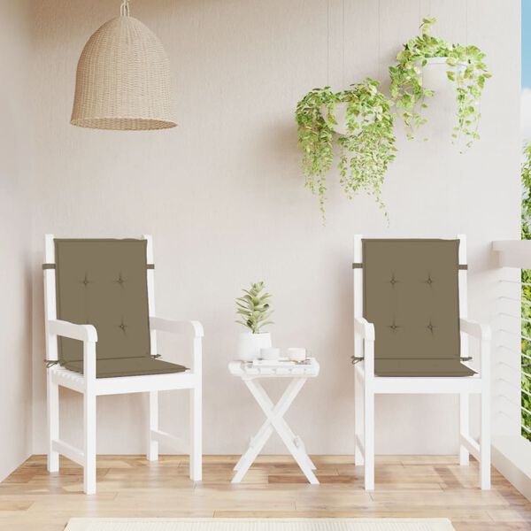 vidaXL Vank&uacute;&scaron;e na stoličky 2 ks sivohned&aacute; melanž 100x50x4 cm l&aacute;tka