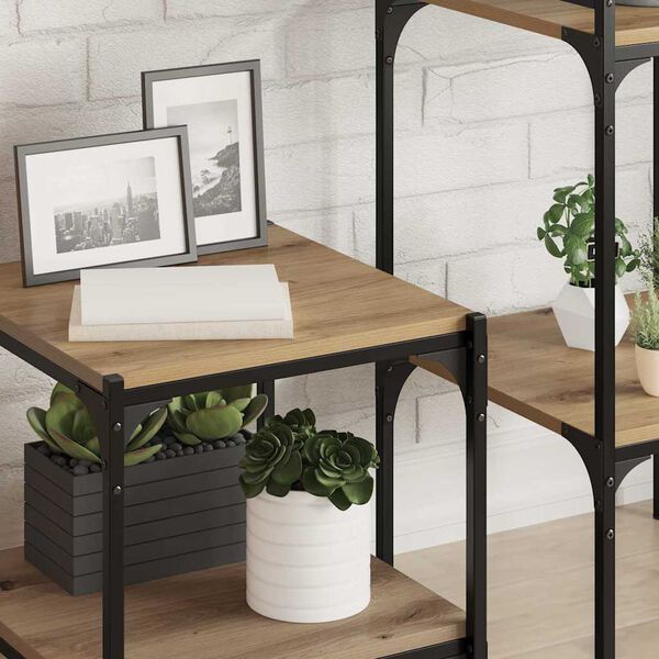 vidaXL Polica na knihy 4 pcs Hned&aacute; 40 x 40 x 1,5 cm Kompozitn&eacute; drevo