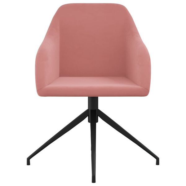 vidaXL Jed&aacute;lensk&eacute; stoličky 6 ks, ružov&eacute;, zamat