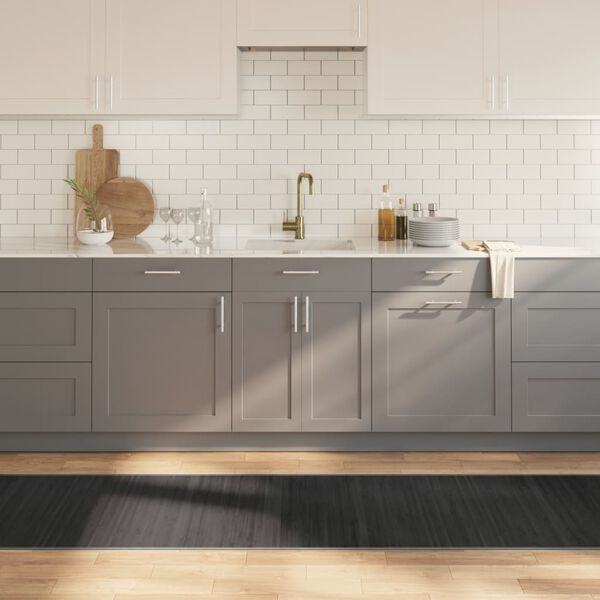 vidaXL Koberec obdĺžnikov&yacute; siv&yacute; 70x1000 cm bambus