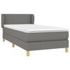 vidaXL Boxspring posteľ s matracom tmavosiv&aacute; 90x190 cm l&aacute;tka