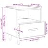 vidaXL Nočný stolík 2 pcs Čierny dub 40 x 35 x 47 cm Kompozitné drevo