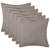 vidaXL Poťah na podložku 6 pcs HOUTEN Svetlosiv&aacute; 80 x 80 cm Boucl&eacute;