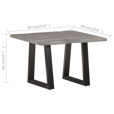 vidaXL Konferenčný stolík, nepravidelné hrany 60x60x40 cm, akácia