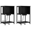 vidaXL Nočn&yacute; stol&iacute;k 2 pcs Čierny dub 38 x 31 x 61 cm Kompozitn&eacute; drevo