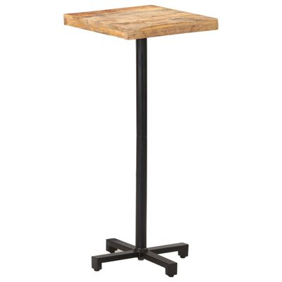 vidaXL Barový stôl štvorcový 50x50x110 cm surové mangovníkové drevo