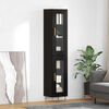 vidaXL Highboard 2 pcs Čierny dub Sklo