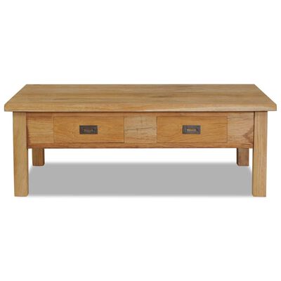 vidaXL Konferenčný stolík z masívneho teakového dreva, 100x60x35 cm