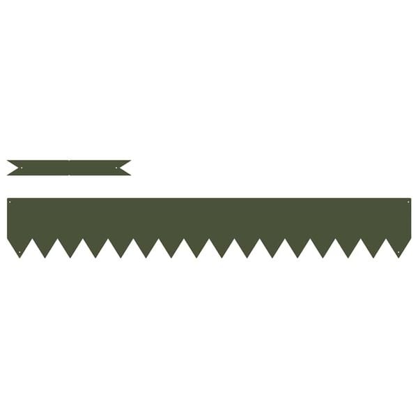 vidaXL Obrubn&iacute;k tr&aacute;vnika 10 pcs Olivov&aacute; zelen&aacute; 100 x 0.05 x 20 cm