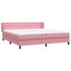 vidaXL Box Spring Posteľ s matracmi Ružov&aacute; 180x210 cm Zamat