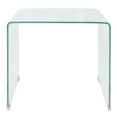vidaXL Konferenčný stolík z tvrdeného skla, 49,5x50x45cm, priehľadný