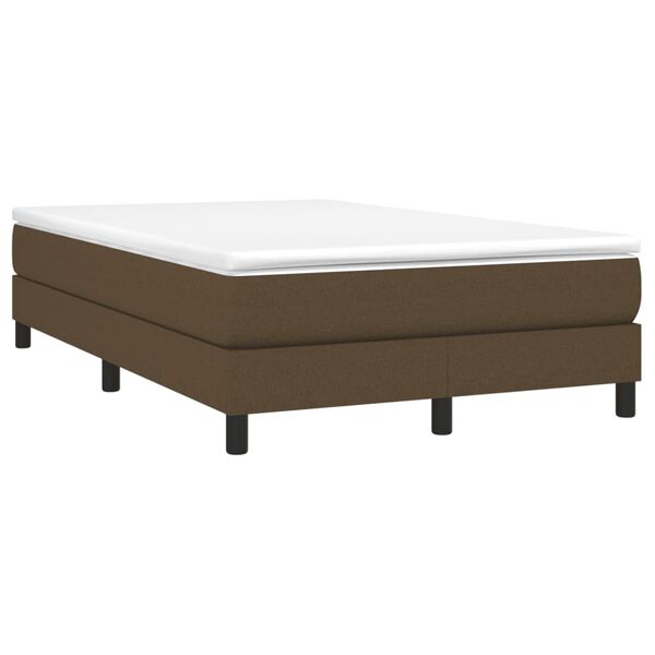 vidaXL Boxspring posteľ s matracom tmavohned&aacute; 120x190 cm l&aacute;tka