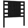 vidaXL Posteľn&yacute; r&aacute;m s čelom čierny mal&eacute; jednol&ocirc;žko mas&iacute;vne drevo