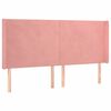 vidaXL Čelo postele s LED ružov&eacute; 183x16x118/128 cm zamat