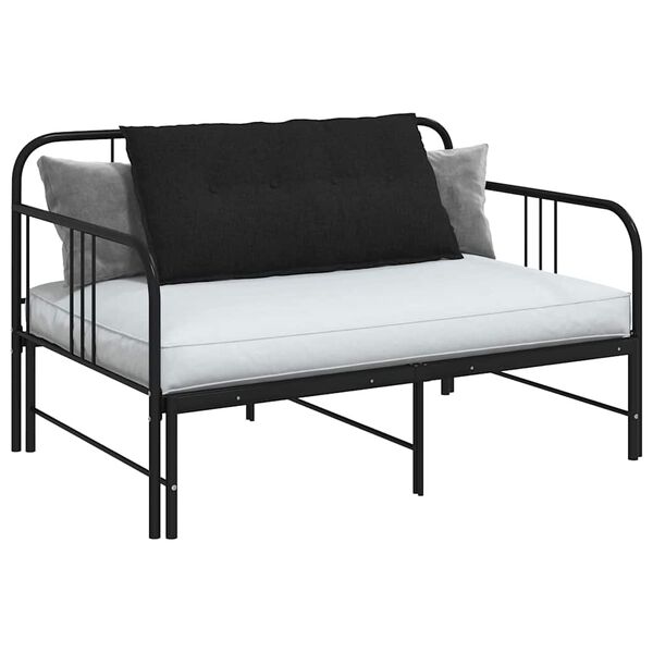 vidaXL Podu&scaron;ka na chrb&aacute;t Čierna 100 x 19 x 50 cm l&aacute;tka