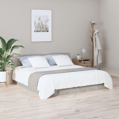 vidaXL Čelo postele betónovo sivá 200x1,5x80 cm spracované drevo