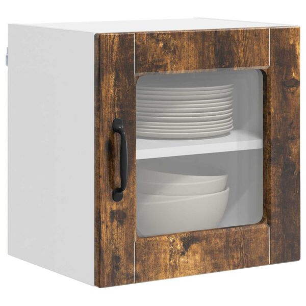 vidaXL Kuchynsk&aacute; skriňa s poličkou 2 pcs Dymov&aacute; dub 40 x 31 x 40 cm