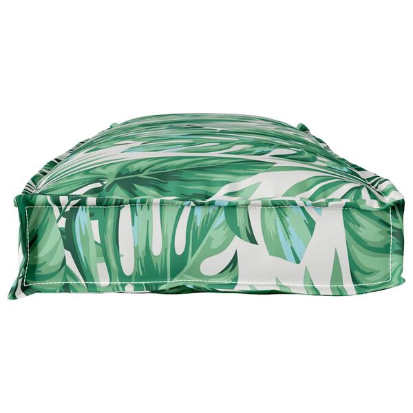 vidaXL Vank&uacute;&scaron; na paletov&uacute; lavicu Vzor s listami 110 x 40 x 8 cm