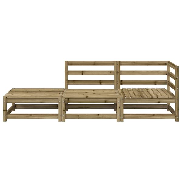 vidaXL Záhradná pohovka s podnožkou 2-miestna impregnovaná borovica