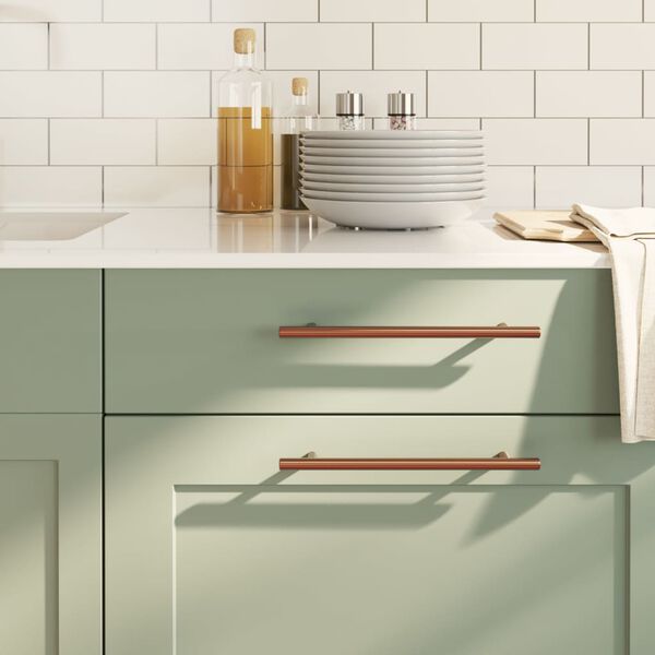 vidaXL Rukoväte na skrinku 10 ks bronzové 192 mm nehrdzavejúca oceľ