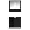 vidaXL Sada k&uacute;peľňov&eacute;ho n&aacute;bytku 2 pcs Čierny dub Kompozitn&eacute; drevo