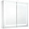 vidaXL LED k&uacute;peľňov&aacute; zrkadlov&aacute; skrinka 80x12,2x68 cm