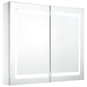 vidaXL LED k&uacute;peľňov&aacute; zrkadlov&aacute; skrinka 80x12,2x68 cm