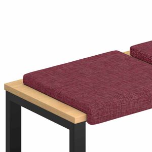 vidaXL Vank&uacute;&scaron; na lavičku 2 ks L&aacute;tka V&iacute;no červen&eacute; Hĺbka 35 cm