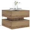 vidaXL Konferenčný stolík s LED svetlami dub artisian 50x50x40 cm